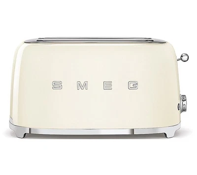 SMEG TSF02CRUS 50's Retro Style Aesthetic 4 Slice Toaster - Cream - Image 1 of 3