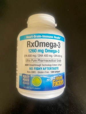 Rxomega-3 Aceite de Pescado Ultra Fuerte con Vitamina D3, Fórmula de Alta Potencia, 2,15... Foto 1 de 3