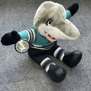 SJ Sharkie Plüschpuppe mit Etikett - San Jose Haie Vintage 1993 17 Zoll Neu mit Etikett - selten - Bild 1 von 13