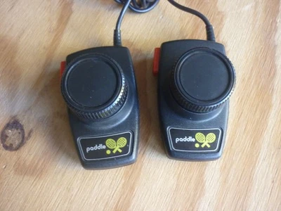 PAIR OF ORIGINAL ATARI 2600 CX30 PADDLES VINTAGE CONSOL E GAMES CONTOLLERS - Image 1 of 4