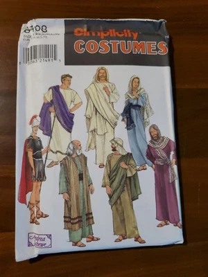 Simplicity 8108 Bible Easter Passion Play  Costume Pattern XS S M L XL Uncut - Image 1 of 4