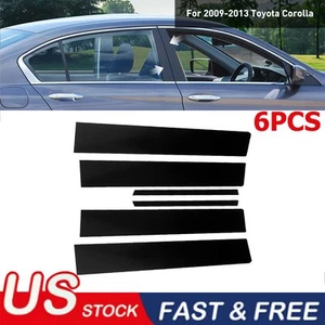 6pcs Set Pillar Posts For Toyota Corolla 2009-2013 Trim Door Cover Kit Black USA - Picture 1 of 7