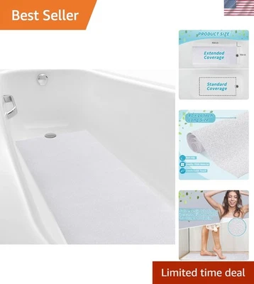 Alfombra de bañera antideslizante de 16" x 40" de tracción mejorada - Diseño familiar Foto 1 de 4