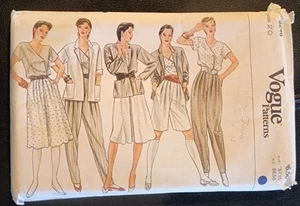 Vogue Patterns 8246 Vintage Jacket, Top, Shorts, Pants Size 20 Vintage Cut/Uncut - Picture 1 of 3
