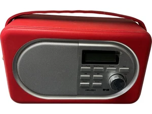 Bush DS888 Leather DAB Radio Red AM/FM Portable Speaker 2080 - Picture 1 of 7