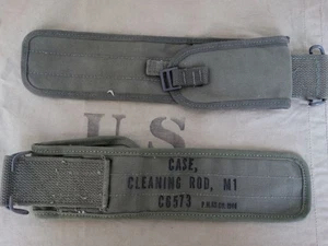 Original US Army US 30 M1 Cleaning Rod Case 1944 WWII Canvas Putzstock Tasche - Picture 1 of 3