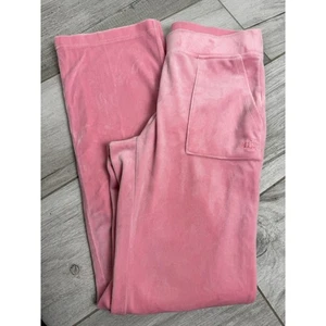 Pantaloni lounge Juicy Couture rosa velluto gamba svasata XS extra small Y2K comodi - Foto 1 di 5