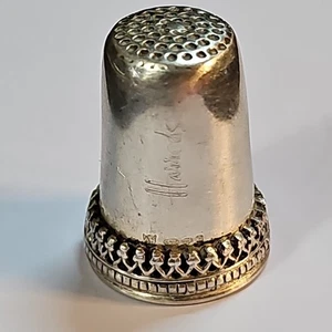 Vintage Sterling Silver Thimble, Ari D. Norman UK, Victorian Style, "Harrods" - Picture 1 of 14