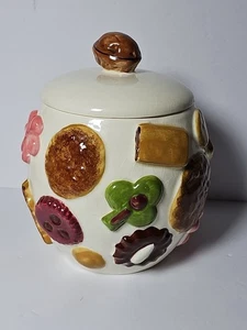 Vintage 50er Jahre "Cookies All Over" Keksdose Los Angeles Keramik Pottery LESEN - Bild 1 von 15