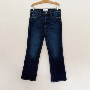 Daze Denim Shy Girl High Rise Crop Flare Dark Wash Jean Size 28 - Picture 1 of 7