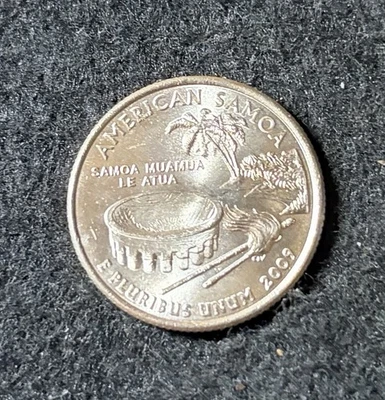 2009 D American Samoa Quarter Circulated Free Shipping - Image 1 of 2