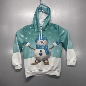 Ski Snowman Snow Flake Lightweight Hoodie 3D Printed Christmas Top Kid Youth XXL - Picture 1 of 7