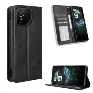 Per Asus ROG Phone 9/9 Pro Retro Flip Wallet Premium Retro PU Custodia Folio Pelle - Foto 1 di 12