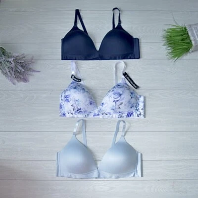 $68 ¡Nuevo! Sujetadores inalámbricos Catherine Malandrino 3 piezas talla 44D Foto 1 de 4