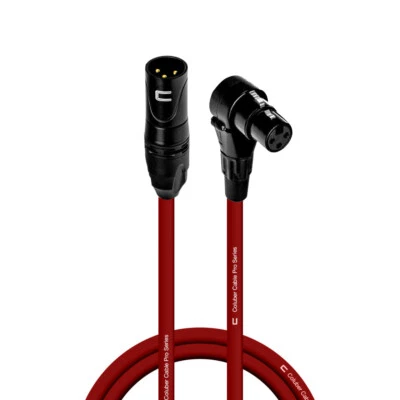 3 Pin XLR Male to Right Angle Female Balanced Microphone Cable Custom Color Size - Image 1 of 4