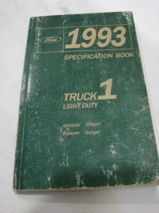 OEM 1993 FORD Truck Specification Book Manual Ranger Aerostar Villager Explorer - Bild 1 von 3