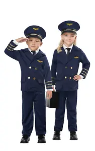 Unisex Toddler's Pilot Uniform Fancy Dress Costume - Picture 1 of 4