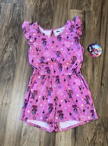 Trolls World Tour Exclusive Poppy Girls Flutter Sleeve Romper Size 14-16 Pink - Picture 1 of 4