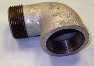 1-1/4" x Galvanized 90 degree Street Elbow   - Picture 1 of 1