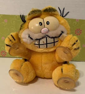 Vintage Plush Garfield Dakin 1978 1981 Stuck On You Suction Cup Window Cl Swivel - Picture 1 of 8