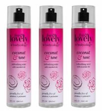 (3) Free & Lovely by Bodycology COCONUT & ROSE Essential Oil Spray 8 fl oz