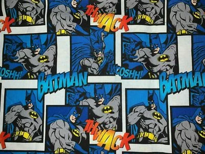 DC BATMAN COMIC BOOK / GRAPHIC NOVEL COTTON FABRIC HALF YARD 18"x44" THWACK - Image 1 of 2