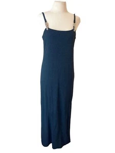 Vintage Kleid ILDI Marshall grau Gr. 6 Maxi lang ärmellos Abschlussball - Bild 1 von 12
