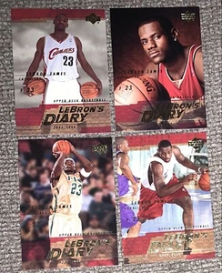 LeBron James 2003-2004 Upper Deck LeBron’s Diary 4 Card Lot ROOKIE - Picture 1 of 3