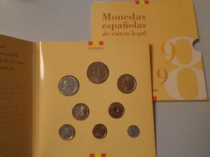 SPANIEN 1998 - Offizieller KMS mit allen 8 Pesetas Münzen in stgl. komplett - Bild 1 von 2