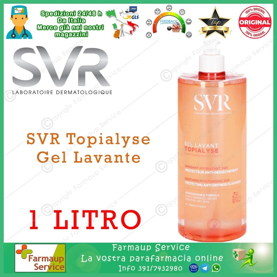 Svr Topialyse Gel Lavant 1 Litro Detergente Delicato Protettivo 1000 ml
