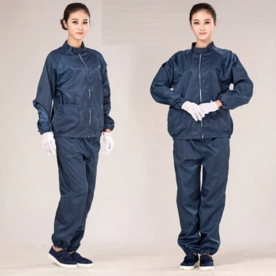 ESD-Safe Anti-static LAB Smock Work Clothes Coats with Trousers for Women Men - Image 1 of 4