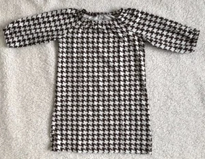 Kelly’s Kids Dress/Tunic Size 6-7 White/ Brown 3/4 Sleeves Girls - Picture 1 of 10