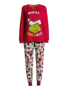Dr. Seuss Grinch Womens Size 2X Matching Family Pajamas Set 2 Piece - Picture 1 of 5