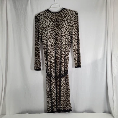 Lanvin Leopard Print Sheath Dress Size Women's Medium Brown - Image 1 of 4