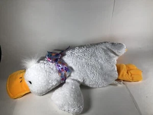 Chosun Vintage Plush Platypus White Yellow Flower Bow 18” Toy - Picture 1 of 12