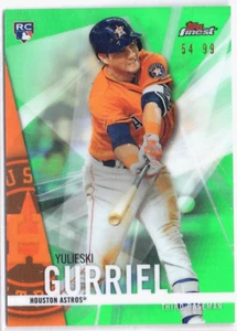 /99 Yuli Yulieski Gurriel Astros 2017 Topps Finest Green REF Refractor RC Rookie - Picture 1 of 2