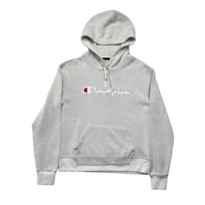 Champion Women's Size Medium Gray Logo Embroidered Hoodie - Image 1 of 4