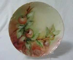 HAND PAINTED GOLD TRIM APPLE TREE BRANCHES 7-1/2" PLATE - Picture 1 of 2