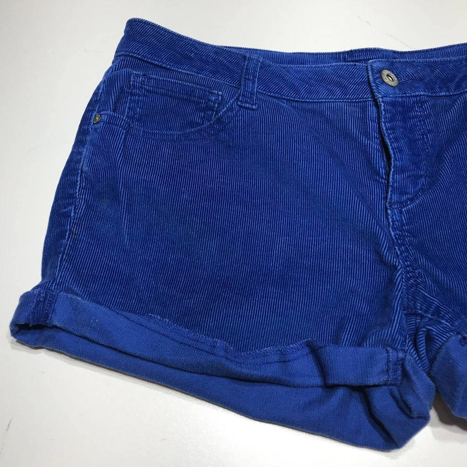 Arizona Jean Co. Shorts Juniors Size 9 Cuffed Blue Corduroy 5 Pocket Stretch - Image 1 of 4