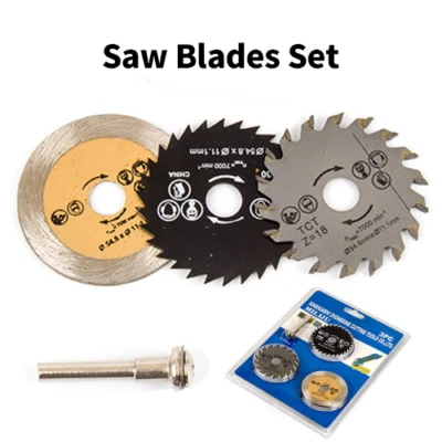3Pcs 50mm HSS Circular Saw Blade With Mini Drill For Metal Dremel Rotary Tools - Image 1 of 4