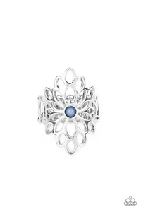 ~Perennial Daydream~ Blue Stretch Ring Paparazzi Jewelry - Picture 1 of 2