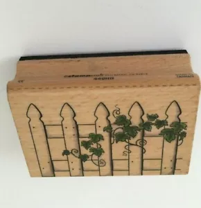 Stampcraft Picket Valla Sello de goma con vid 3 X 2 pulgadas 440H11 - Imagen 1 de 4