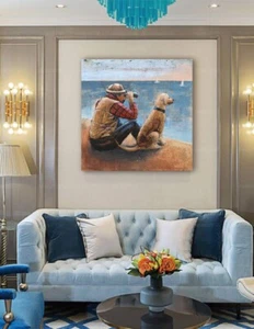 "Seaside Companions" – 3D Metal & Wood Wall Art (80x80 cm) - Picture 1 of 7