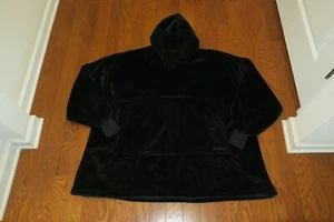 XL 2XL 3X 16 ❤️ REDESS❤️ HOODY HOODED BLANKET BLACK CARDIGAN LONG SLEEVE SWEATER - Picture 1 of 3