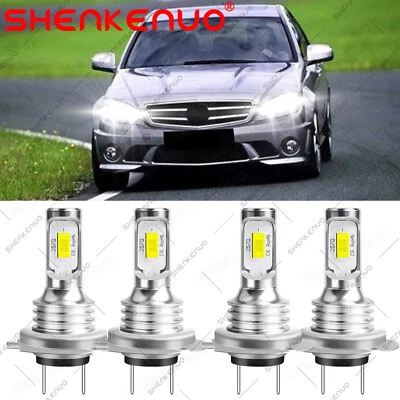 For Mercedes-Benz C250 C300 C350 - 4x Combo Headlight High & Low Beam LED Bulbs - Image 1 of 4