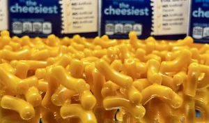 Macaroni And Cheese Glass Borosilicate Christmas Ornaments Set Of 10 Handmade OH - Picture 1 of 5