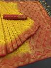 Kanjivaram Pure Silk Cotton SAREE sari with unstiched blouse