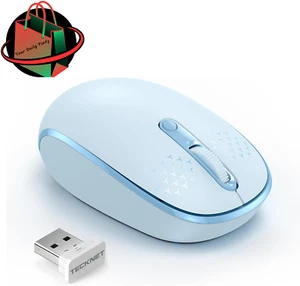 TECKNET Wireless Mouse 2.4G Quiet Computer Mouse with USB Receiver 4 Buttons ... - Picture 1 of 8