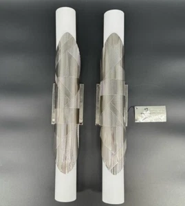 Pair Michael Berman Limited Robert Abbey “BRUT” Double Wall Sconce Lights S621 - Picture 1 of 7