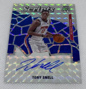TONY SNELL 2019-20 MOSAIC SILVER PRIZM SCRIPTS AUTO DETROIT PISTONS #SC-TSN - Picture 1 of 2